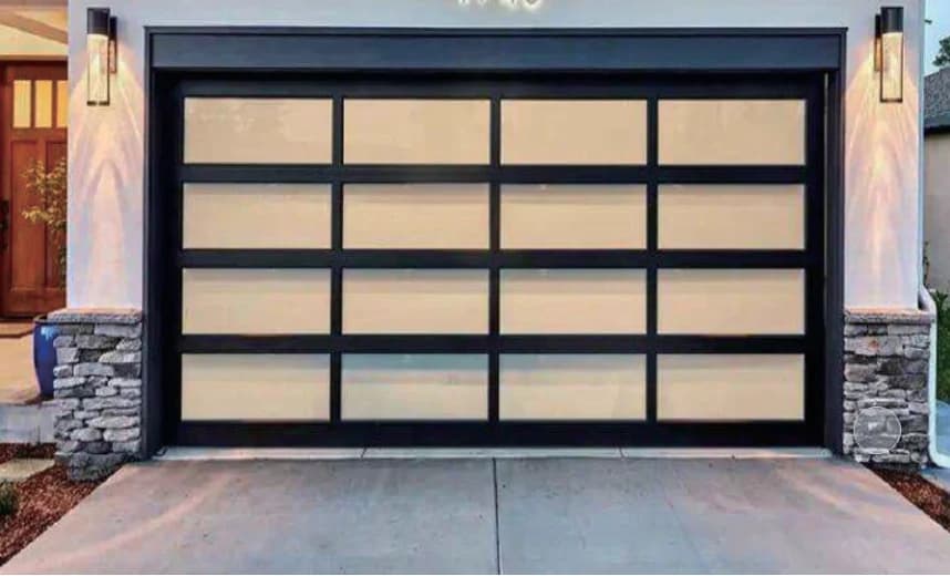 Aluminum & Glass Garage Door — supplier catalogue illustration